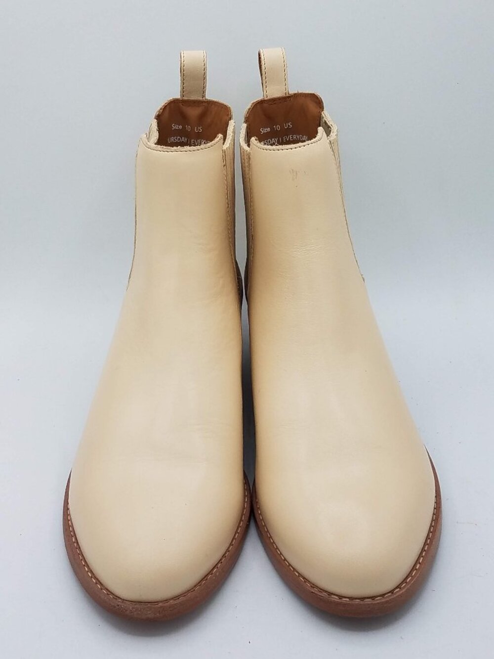 Thursday Boot Company Womens 10 Dreamer Classic Leather Chelsea Boot Beige